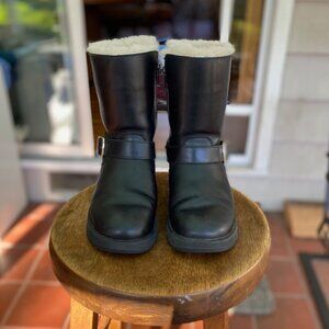 Ugg Breida Waterproof Moto Boots, Sz. 6.5, Zip Up Sides, Like New Sole